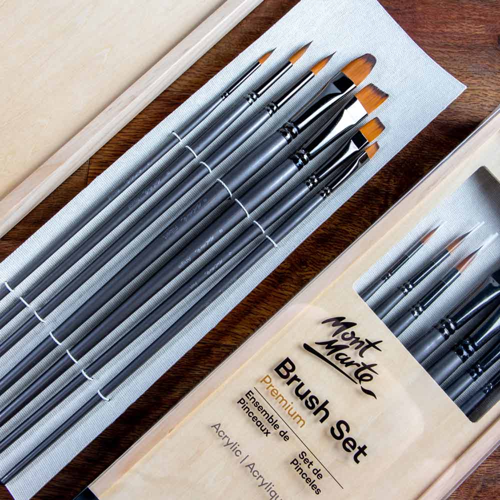 Acrylic Brush Set in Box Premium 7pc - Image 2