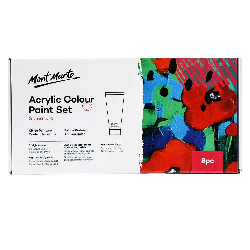 Acrylic Colour Paint Set Signature 8pc x 75ml (2.54oz) - Image 2