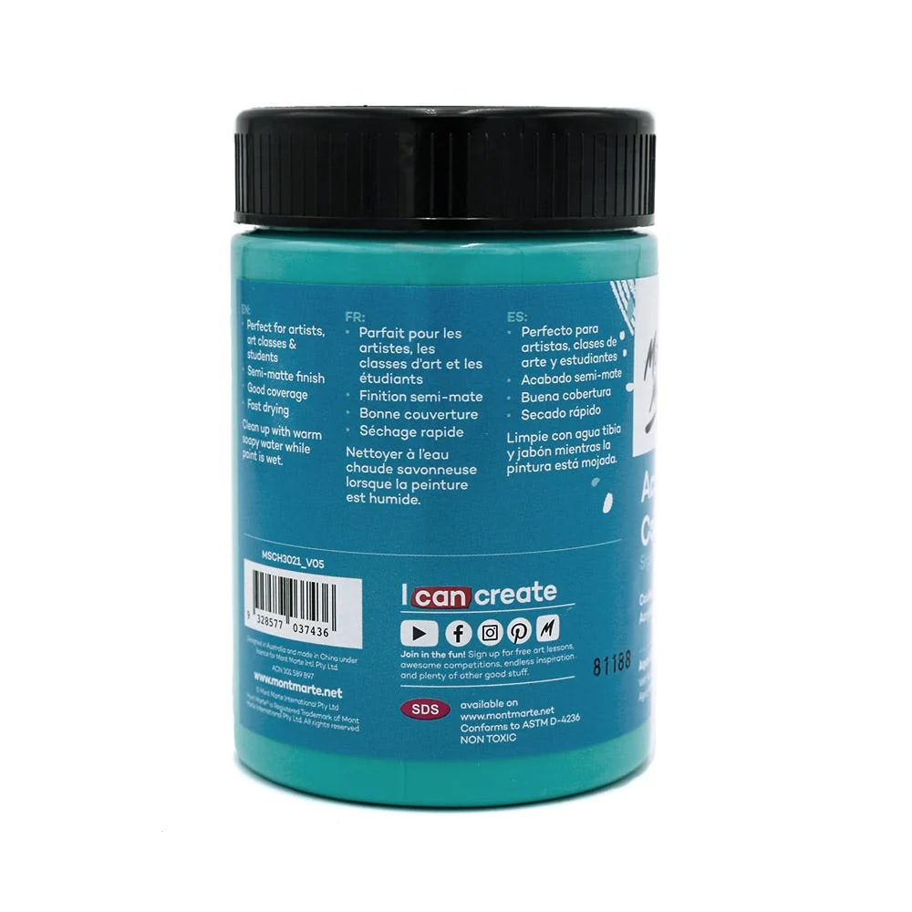 Acrylic Colour Paint Signature 300ml (10.1 US fl.oz) - Aqua Green - Image 2
