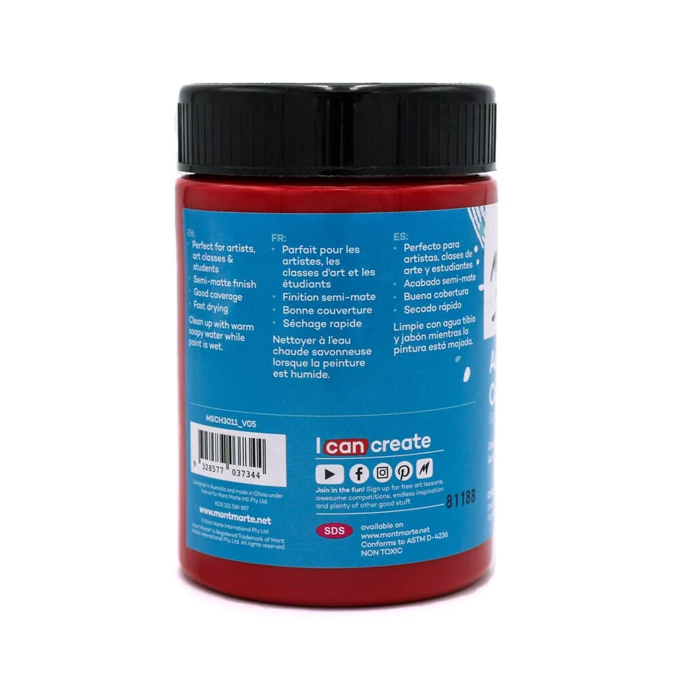 Acrylic Colour Paint Signature 300ml (10.1 US fl.oz) - Crimson - Image 2