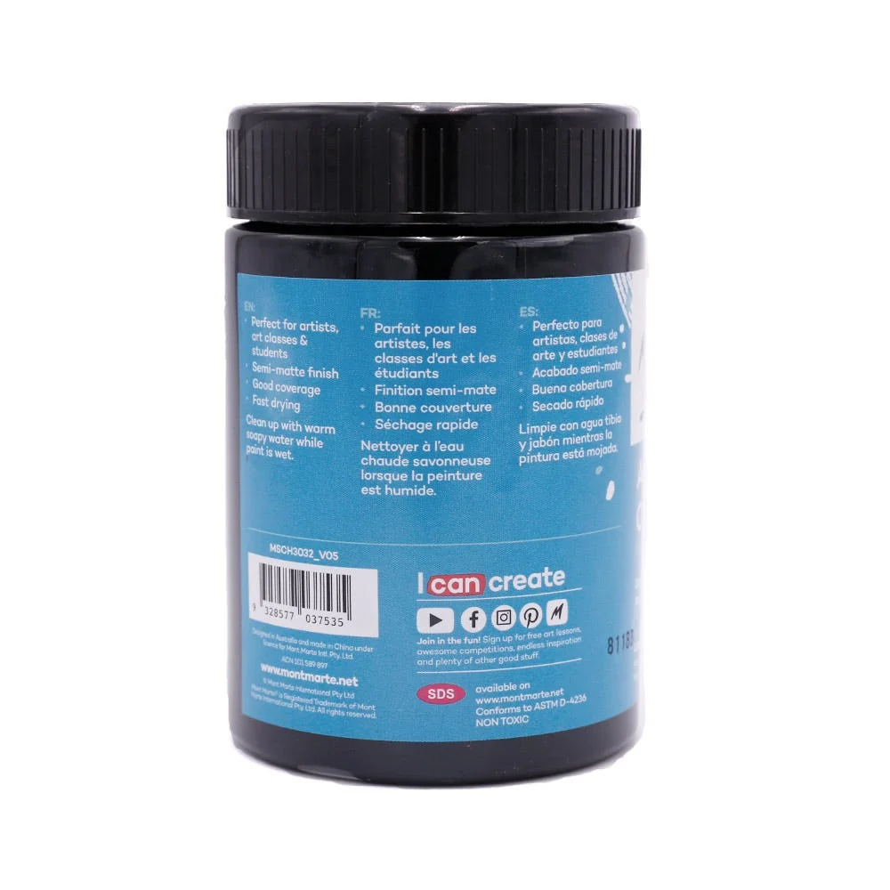 Acrylic Colour Paint Signature 300ml (10.1 US fl.oz) - Lamp Black - Image 2