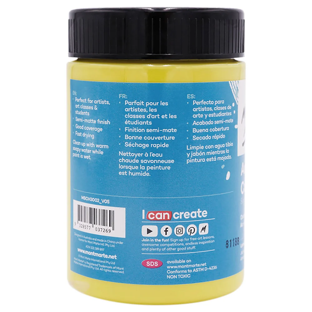 Acrylic Colour Paint Signature 300ml (10.1 US fl.oz) - Lemon Yellow - Image 2