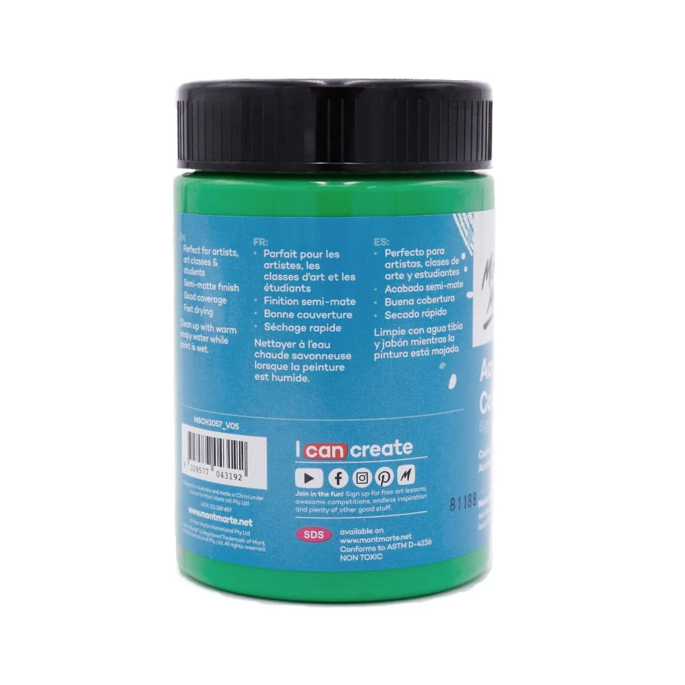 Acrylic Colour Paint Signature 300ml (10.1 US fl.oz) - Monastral Green - Image 2