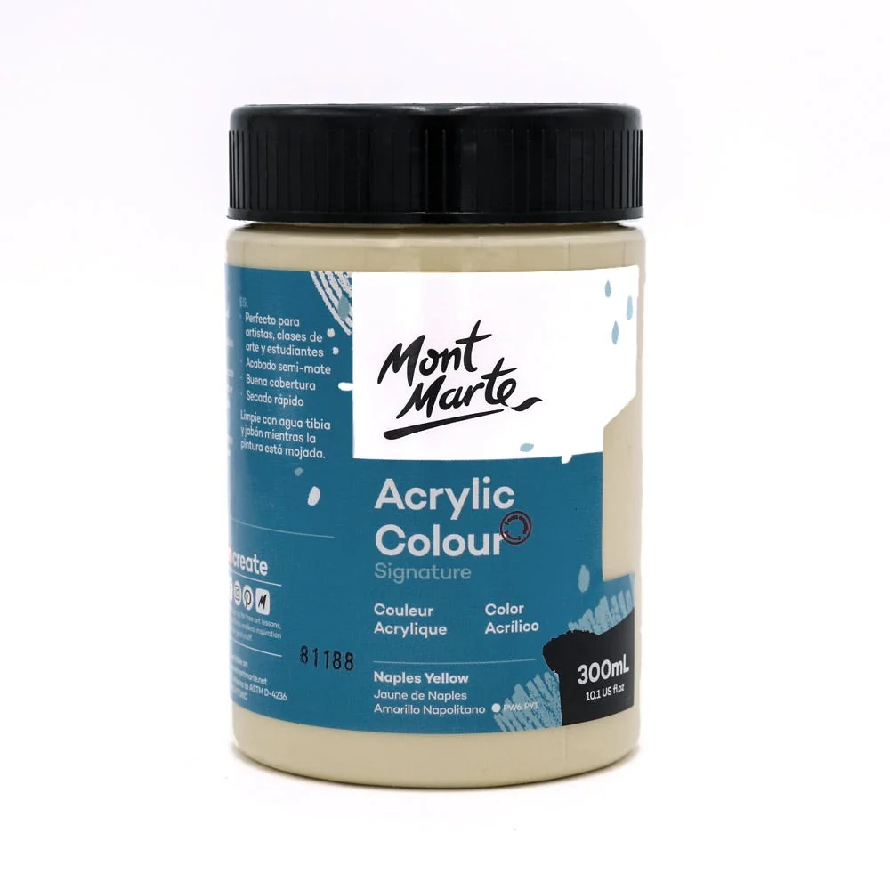 Acrylic Colour Paint Signature 300ml (10.1 US fl.oz) - Naples Yellow