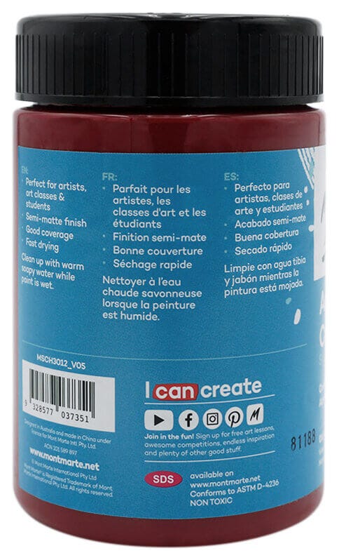 Acrylic Colour Paint Signature 300ml (10.1 US fl.oz) - Old Mauve - Image 2