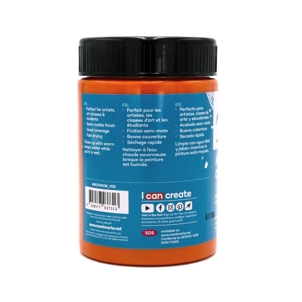 Acrylic Colour Paint Signature 300ml (10.1 US fl.oz) - Orange - Image 2