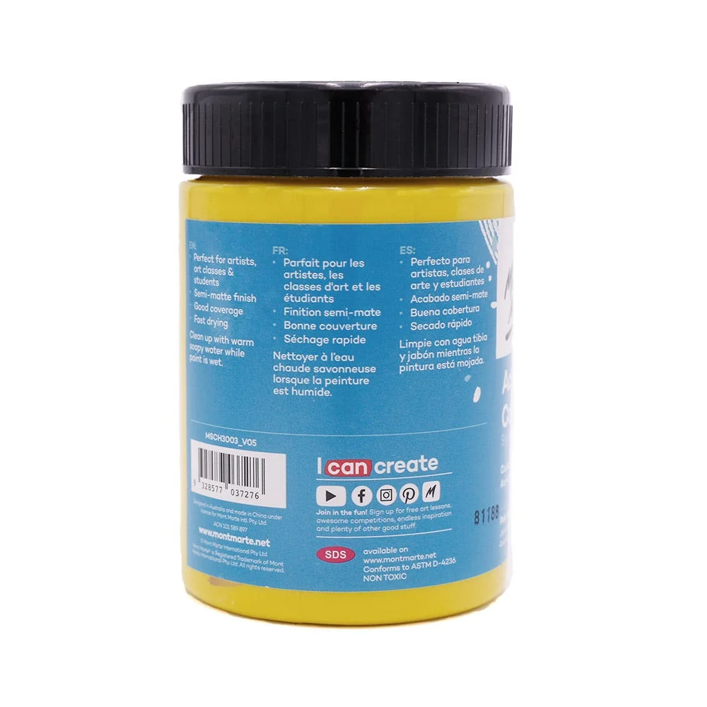 Acrylic Colour Paint Signature 300ml (10.1 US fl.oz) - Pale Yellow - Image 2