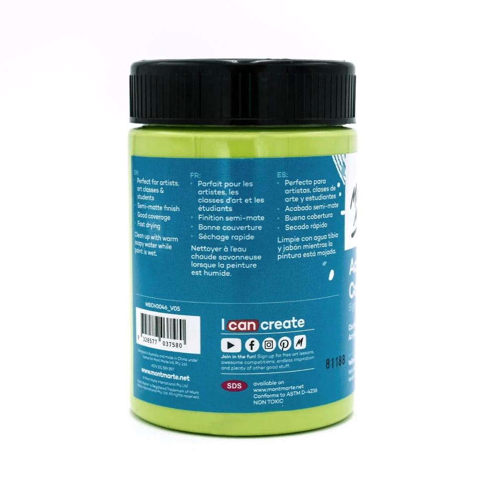 Acrylic Colour Paint Signature 300ml (10.1 US fl.oz) - Yellow Green - Image 2