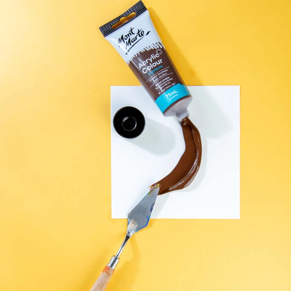 Acrylic Colour Paint Signature 75ml (2.5 US fl.oz) Tube - Burnt Umber - Image 2