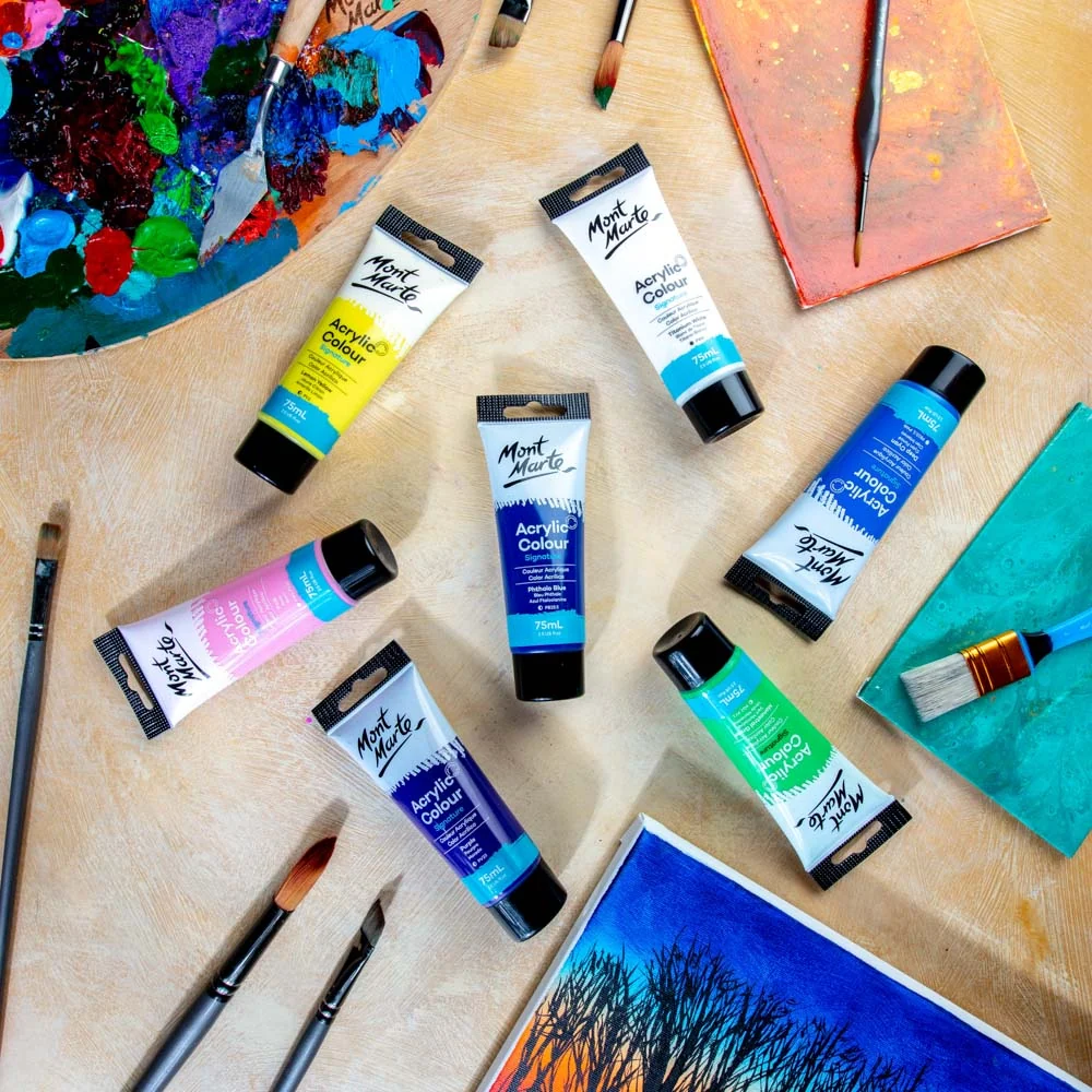 Acrylic Colour Paint Signature 75ml (2.5 US fl.oz) Tube - Phthalo Blue - Image 7