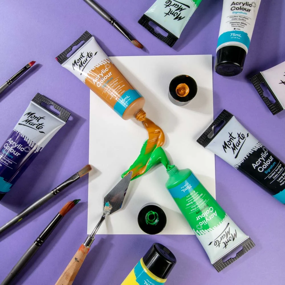 Acrylic Colour Paint Signature 75ml (2.5 US fl.oz) Tube - Raw Sienna - Image 5