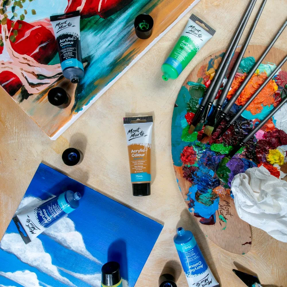 Acrylic Colour Paint Signature 75ml (2.5 US fl.oz) Tube - Raw Sienna - Image 9