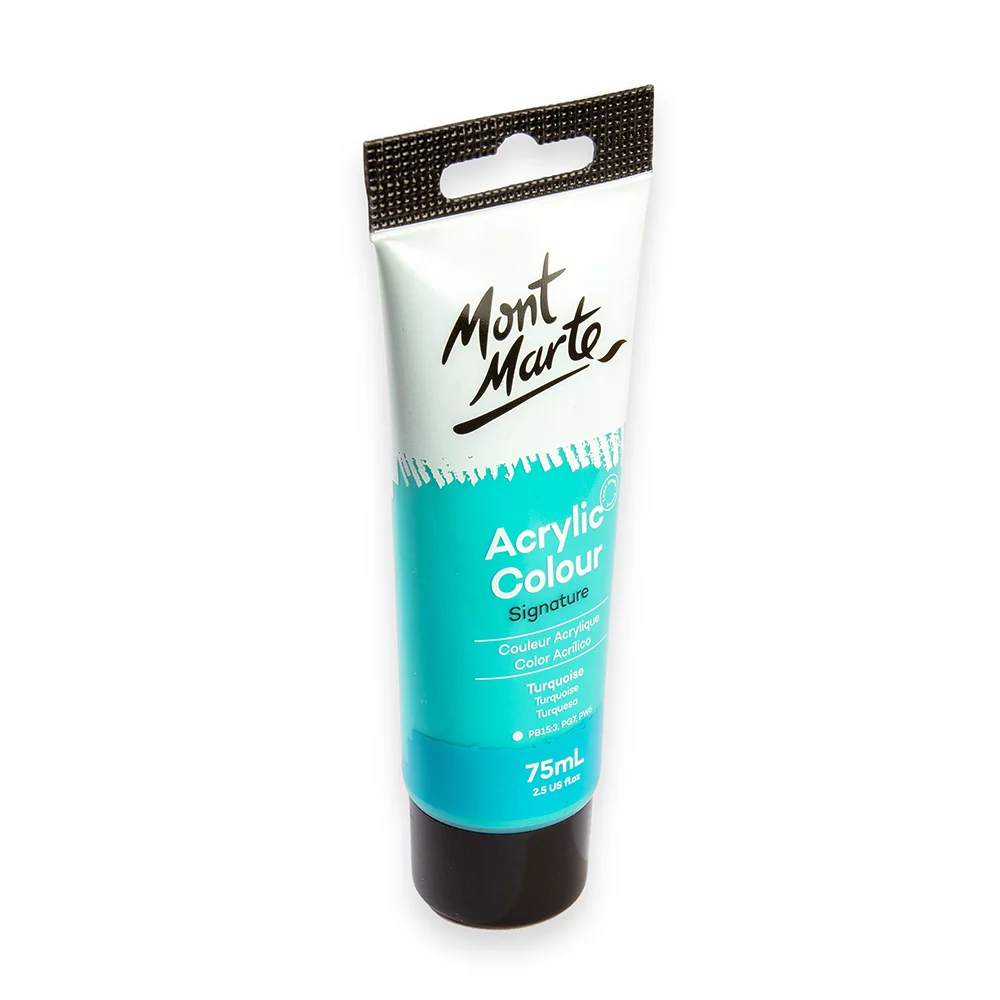 Acrylic Colour Paint Signature 75ml (2.5 US fl.oz) Tube - Turquoise - Image 3
