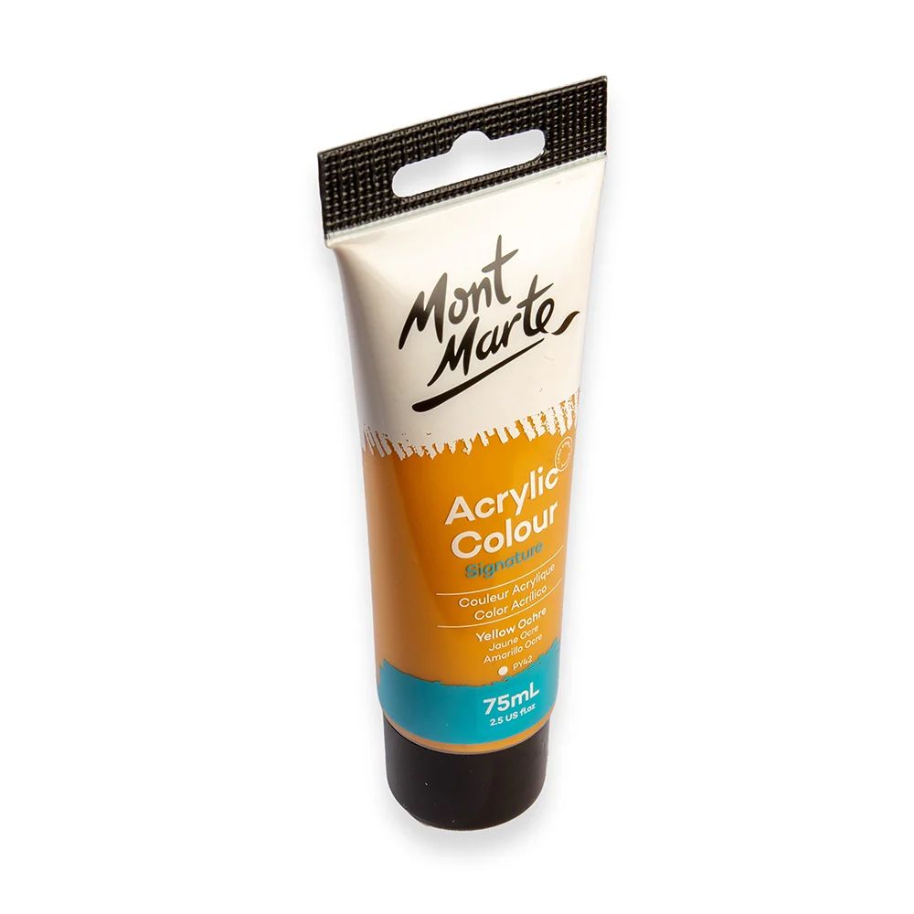 Acrylic Colour Paint Signature 75ml (2.5 US fl.oz) Tube - Yellow Ochre - Image 3
