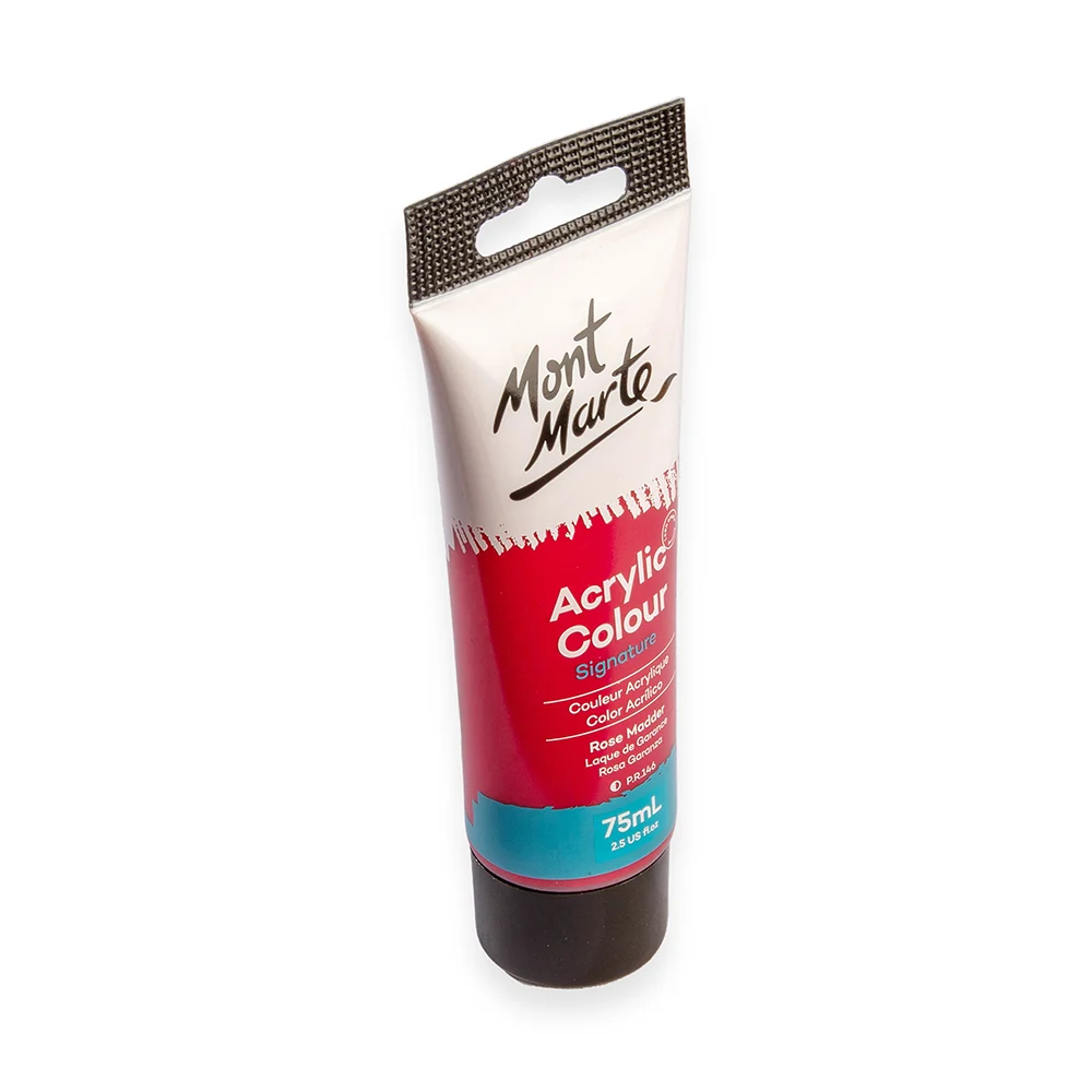 Acrylic Colour Paint Signature 75ml (2.5 US fl.oz) Tube - Rose Madder - Image 3