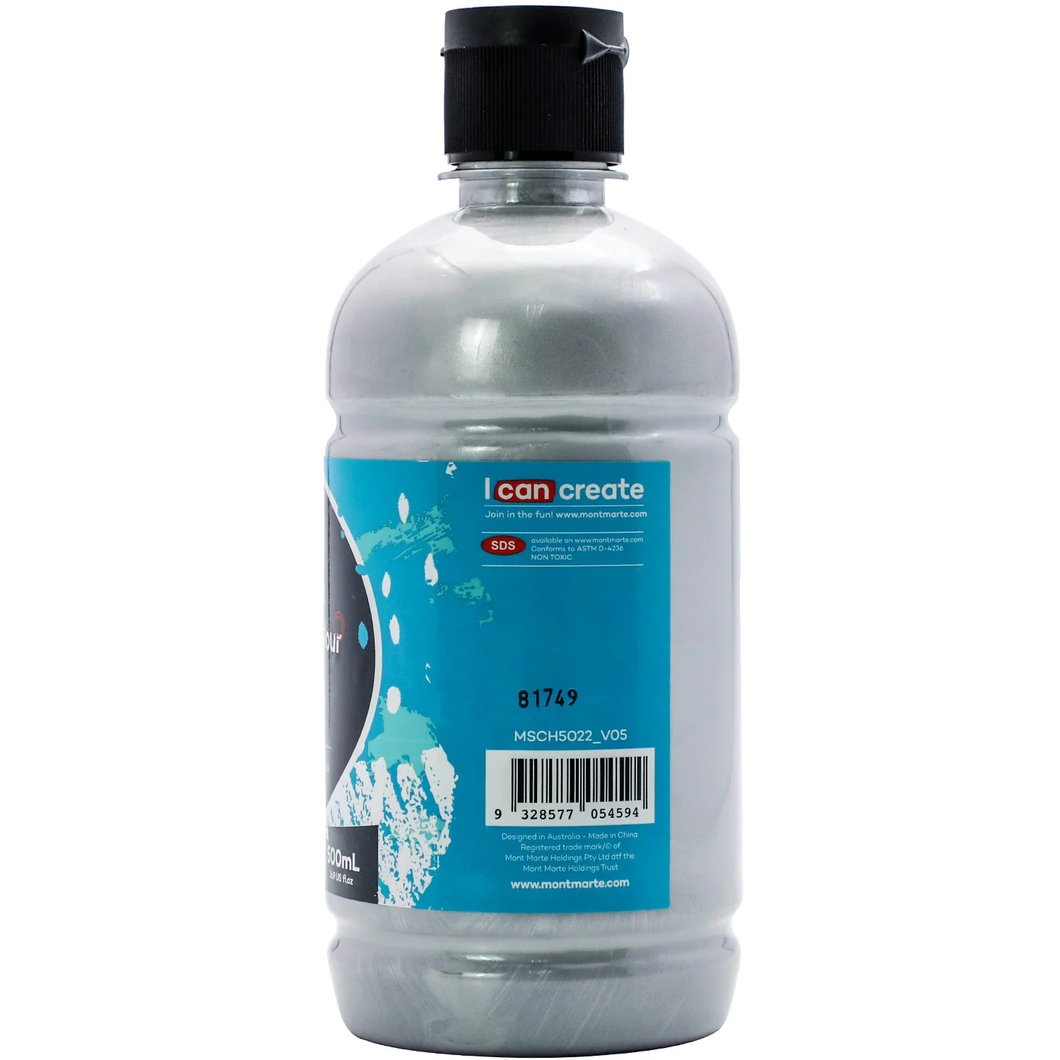 Acrylic Colour Signature 500ml (16.9 US fl.oz) - Silver - Image 2