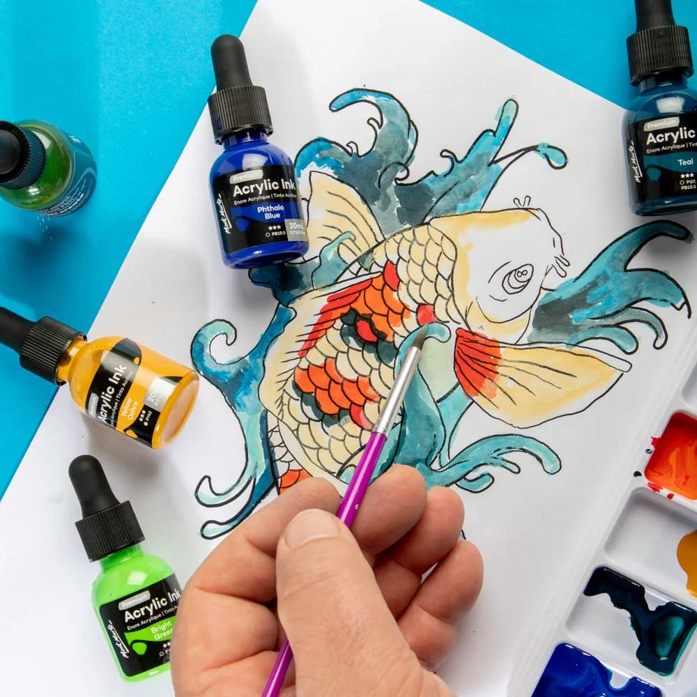 Acrylic Ink Premium 12pc x 20ml (0.7 US fl.oz) - Image 8