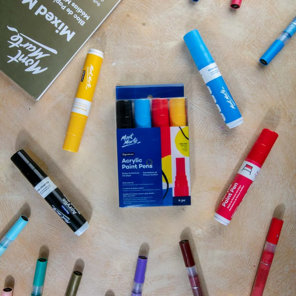 Acrylic Paint Pens Wide Chisel Tip Signature 4pc - Image 7