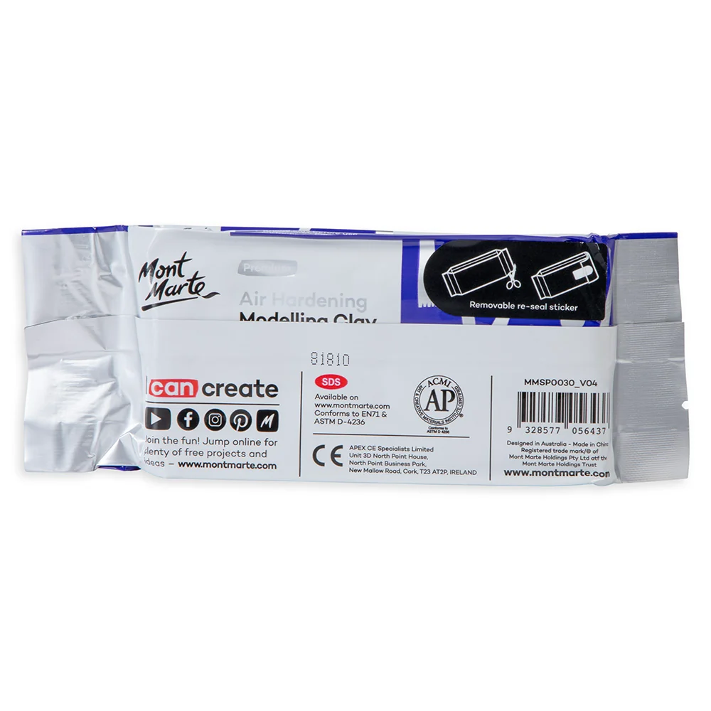 Air Hardening Modelling Clay Premium 250g (8.8oz) - White - Image 5