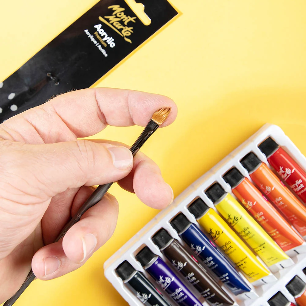 Artist Acrylic Brush Premium Taklon Dagger 1/8 - Image 6