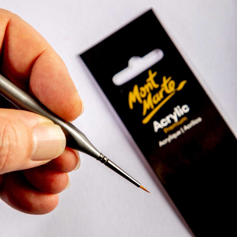 Artist Acrylic Brush Premium Taklon Detailer 2/0 - Image 2
