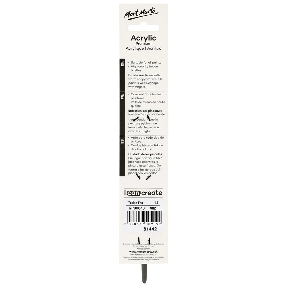 Artist Acrylic Brush Premium Taklon Fan 14 - Image 3