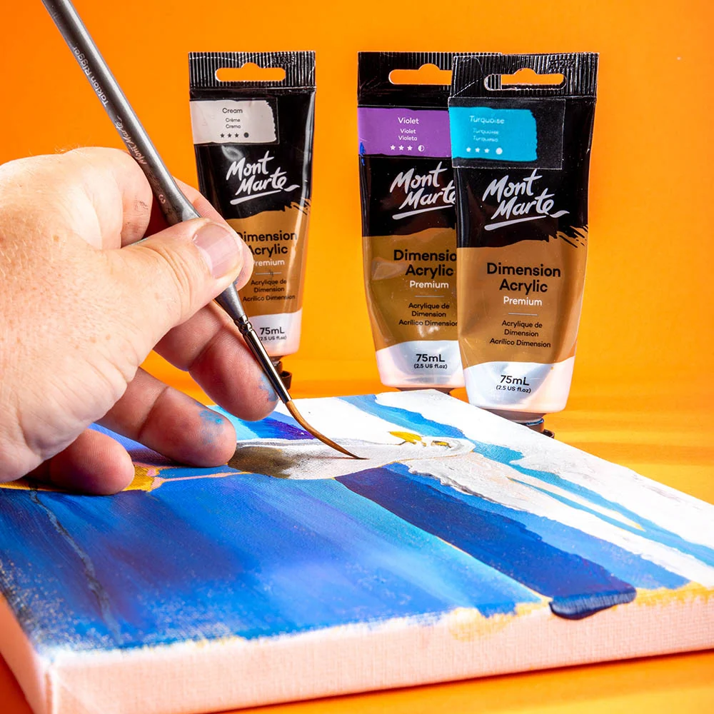 Artist Acrylic Brush Premium Taklon Rigger 3 - Image 8