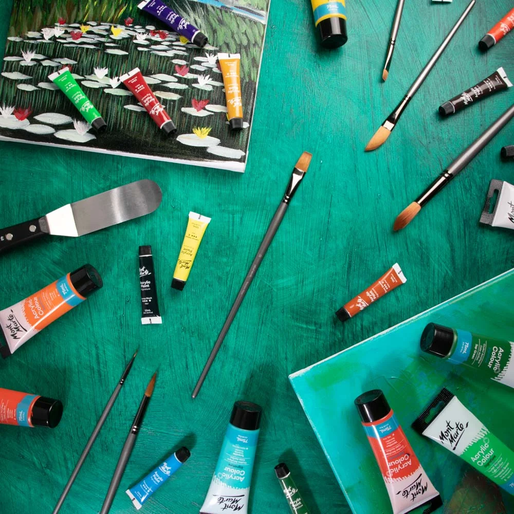 Artist Acrylic Brush Taklon Flat Long 16 - Image 8
