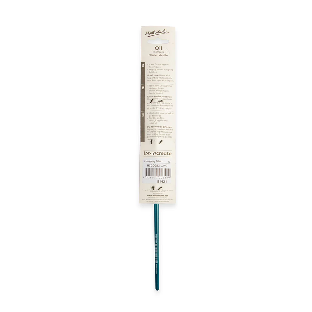 Artist Oil Brush Premium Chungking Filbert 10 - Image 4