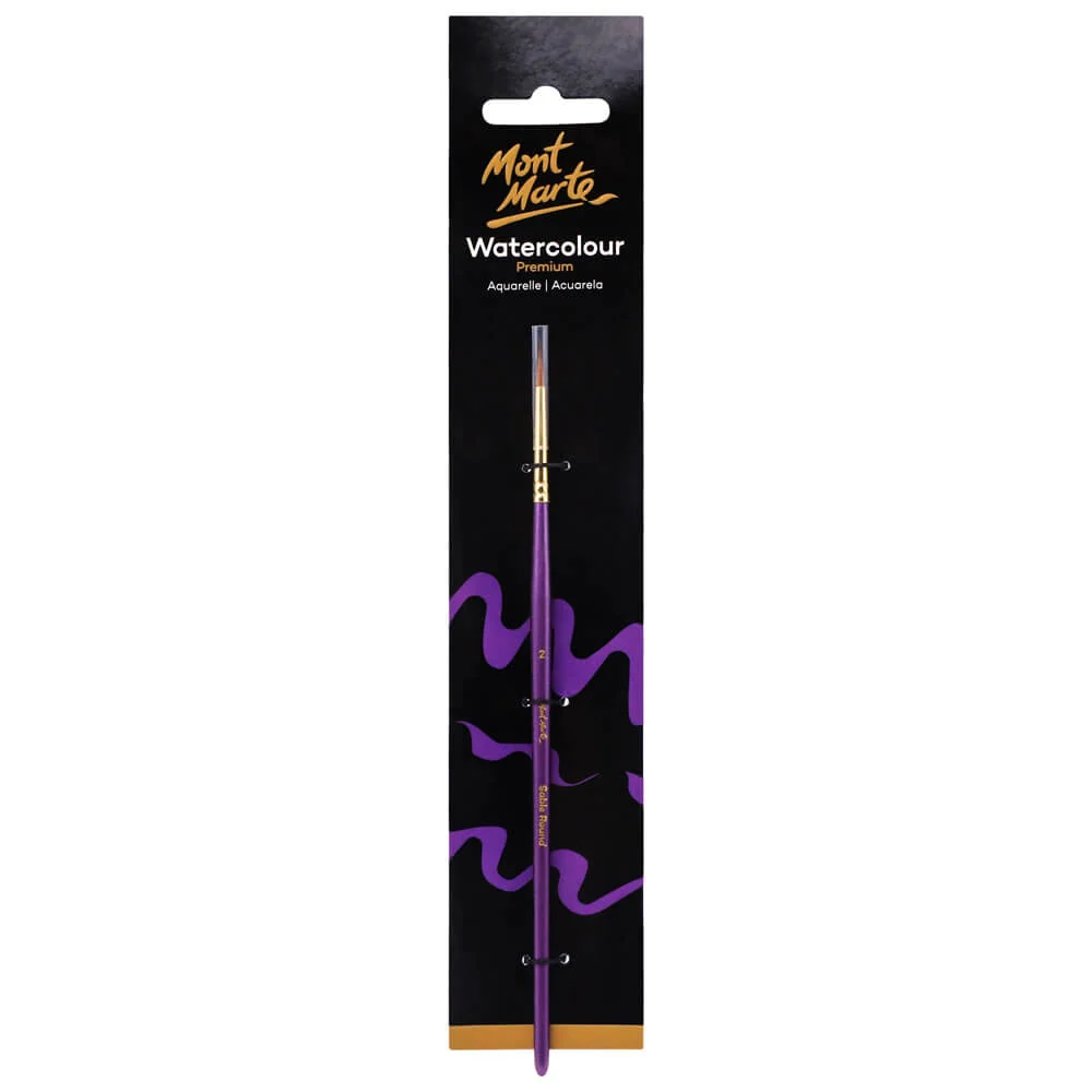Artist Watercolour Brush Premium Sable Round 2