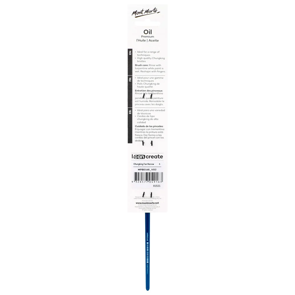 Artist Oil Brush Premium Chungking Fan Narrow 6 - Image 2