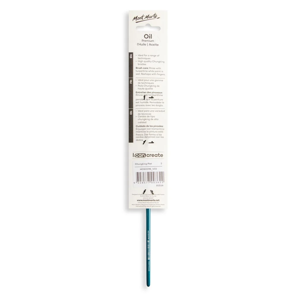 Artist Oil Brush Premium Chungking Flat 2 - Image 3
