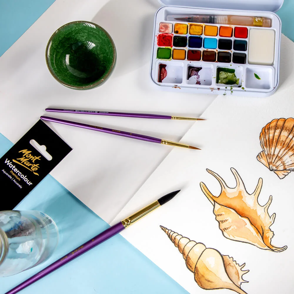 Artist Watercolour Brush Round Premium 6 - Image 6