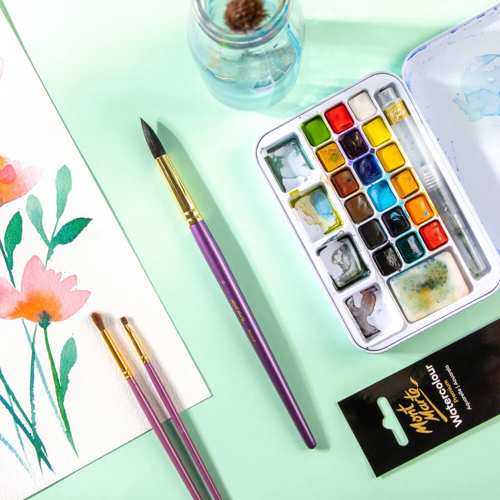 Artist Watercolour Brush Round Premium 6 - Image 7