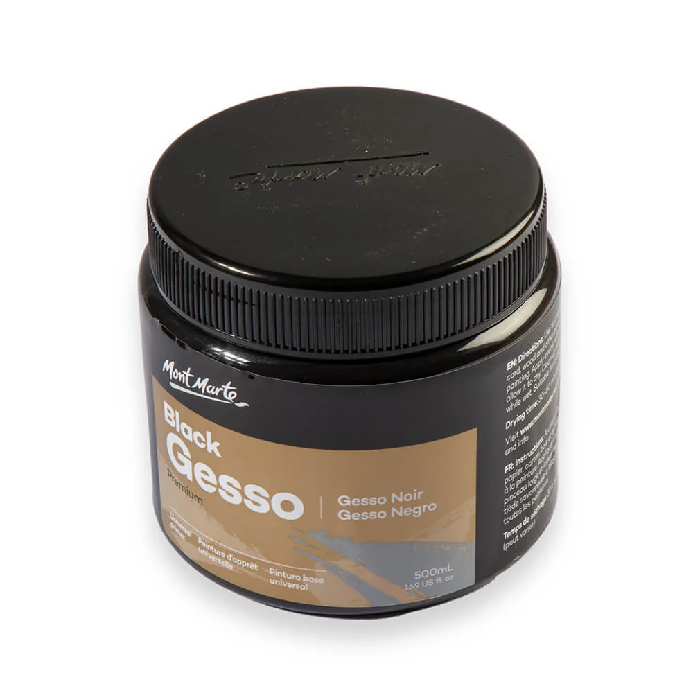 Black Gesso 500ml (16.9 US fl.oz) - Image 3