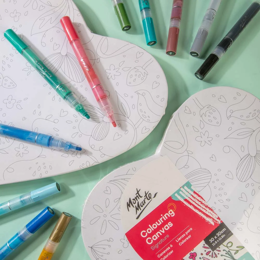 Colouring Canvas Heart Signature 30cm (11.8in) - Spring Season - Image 7
