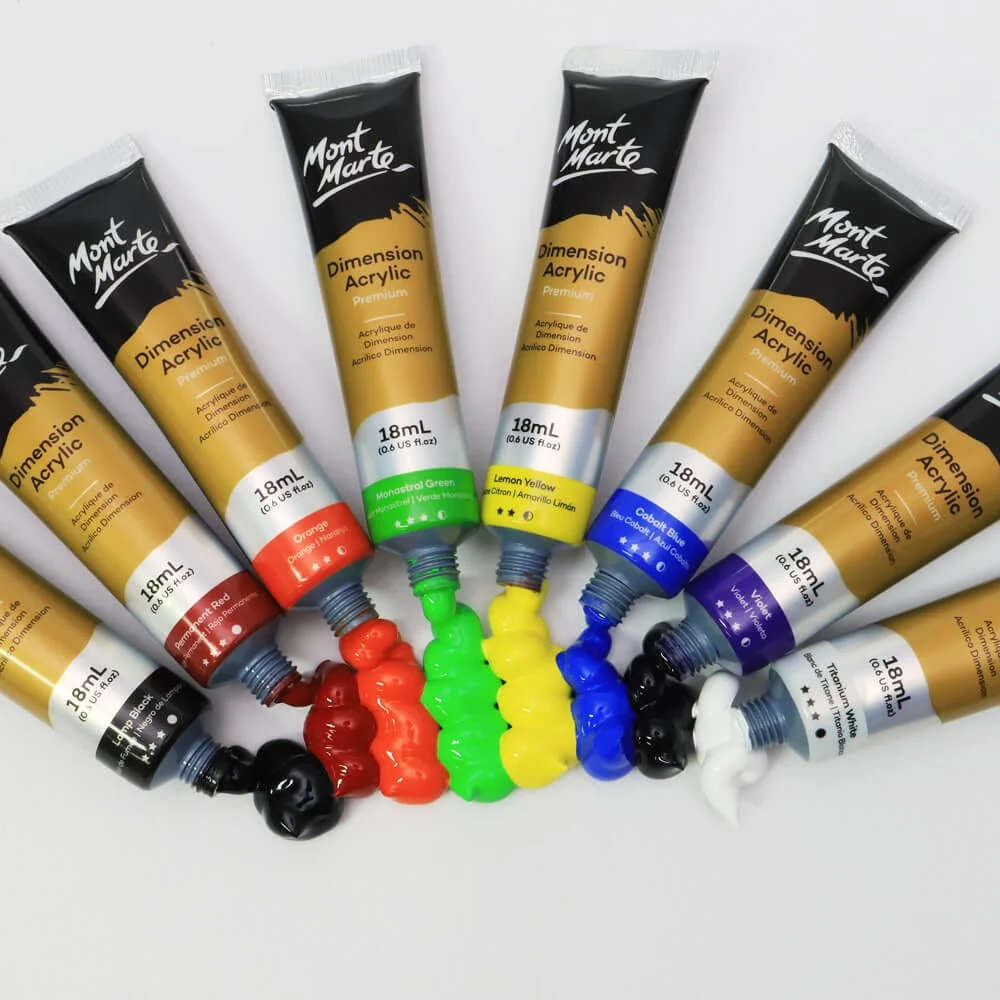 Dimension Acrylic Paint Intro Set Premium 8pc x 18ml (0.6 US fl.oz) - Image 2
