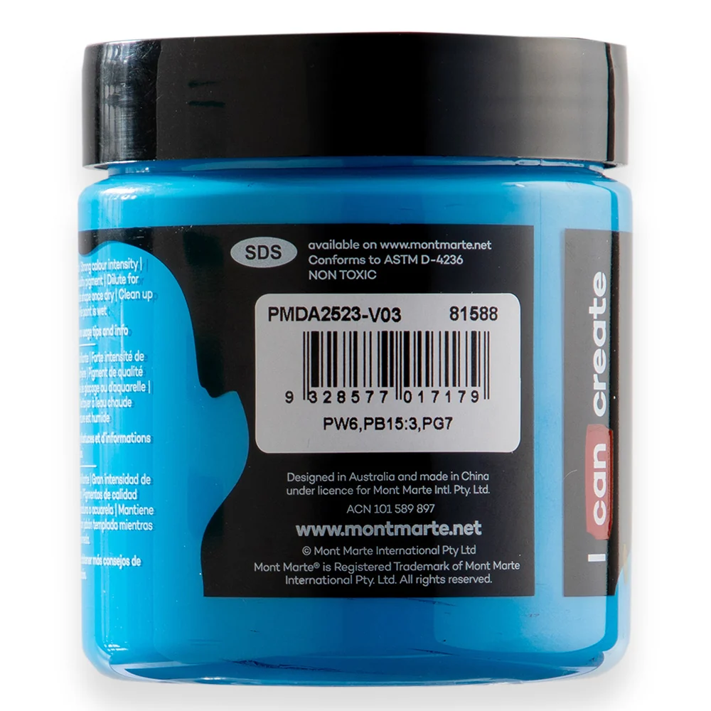 Dimension Acrylic Premium 250ml (8.5 US fl.oz) - Monastral Cerulean - Image 2