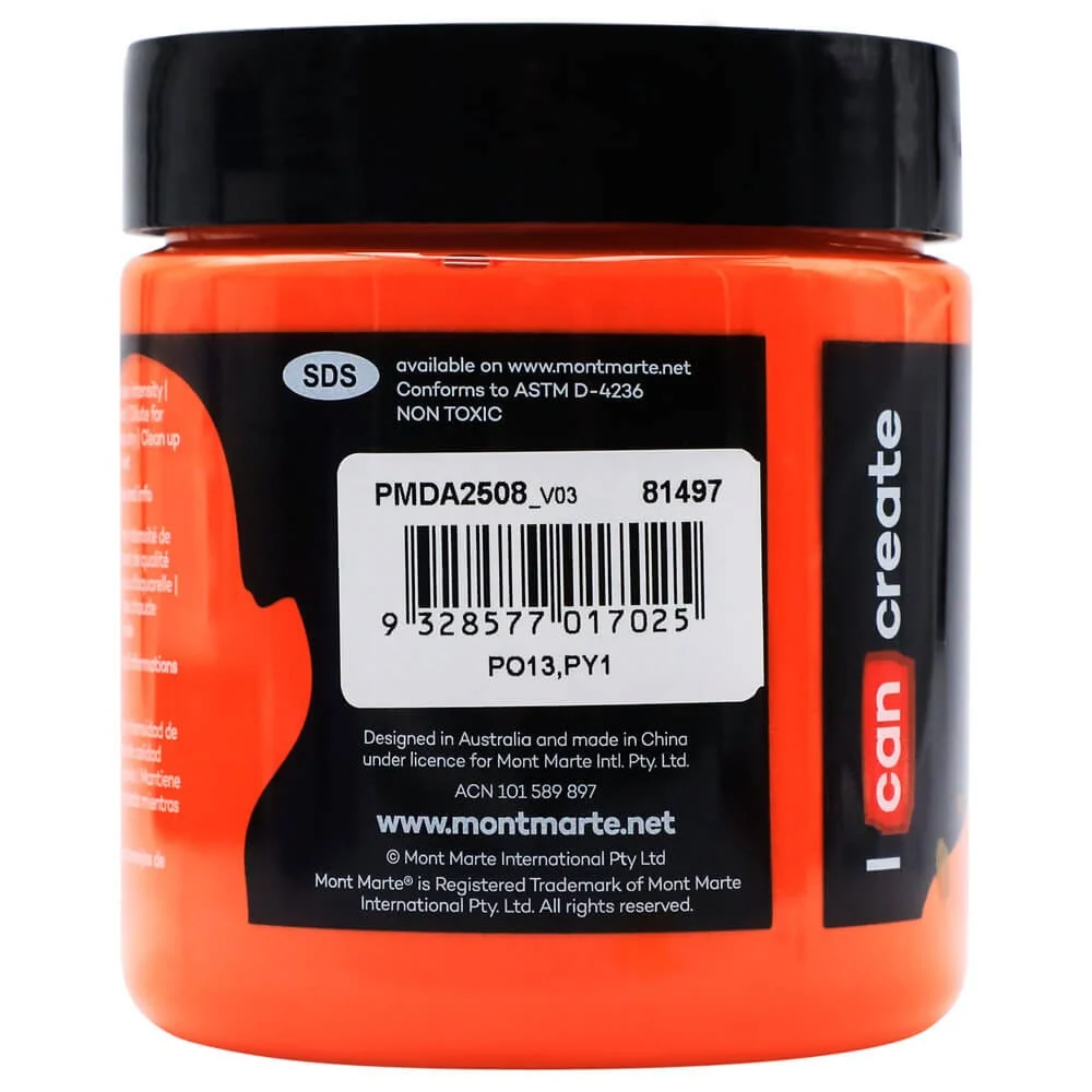 Dimension Acrylic Premium 250ml (8.5 US fl.oz) - Orange - Image 2