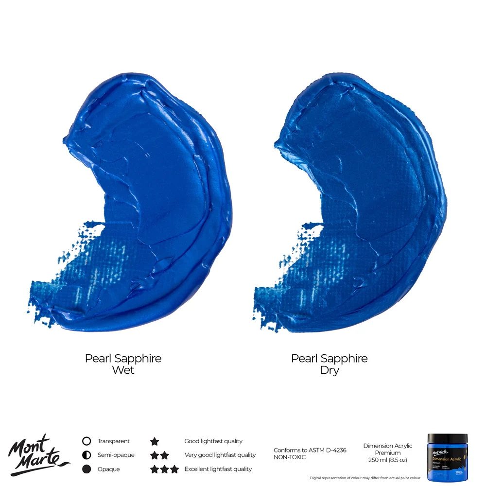 Dimension Acrylic Premium 250ml (8.5 US fl.oz) - Pearl Sapphire - Image 4