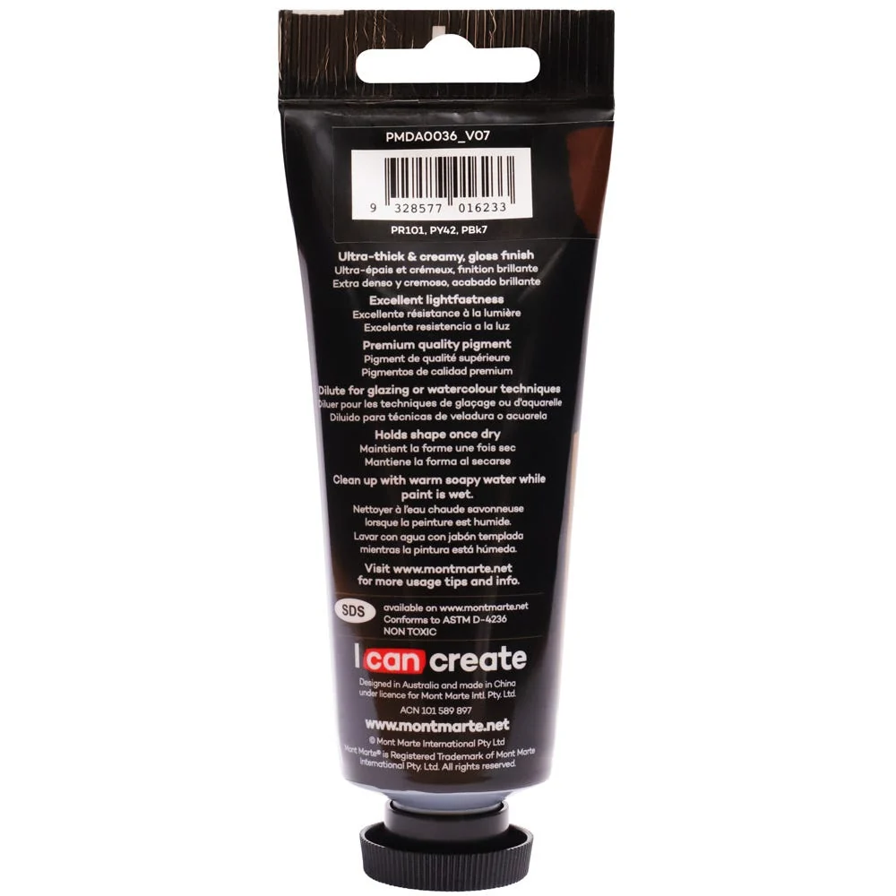 Dimension Acrylic Premium 75ml (2.5 US fl.oz) Tube - Burnt Umber - Image 3
