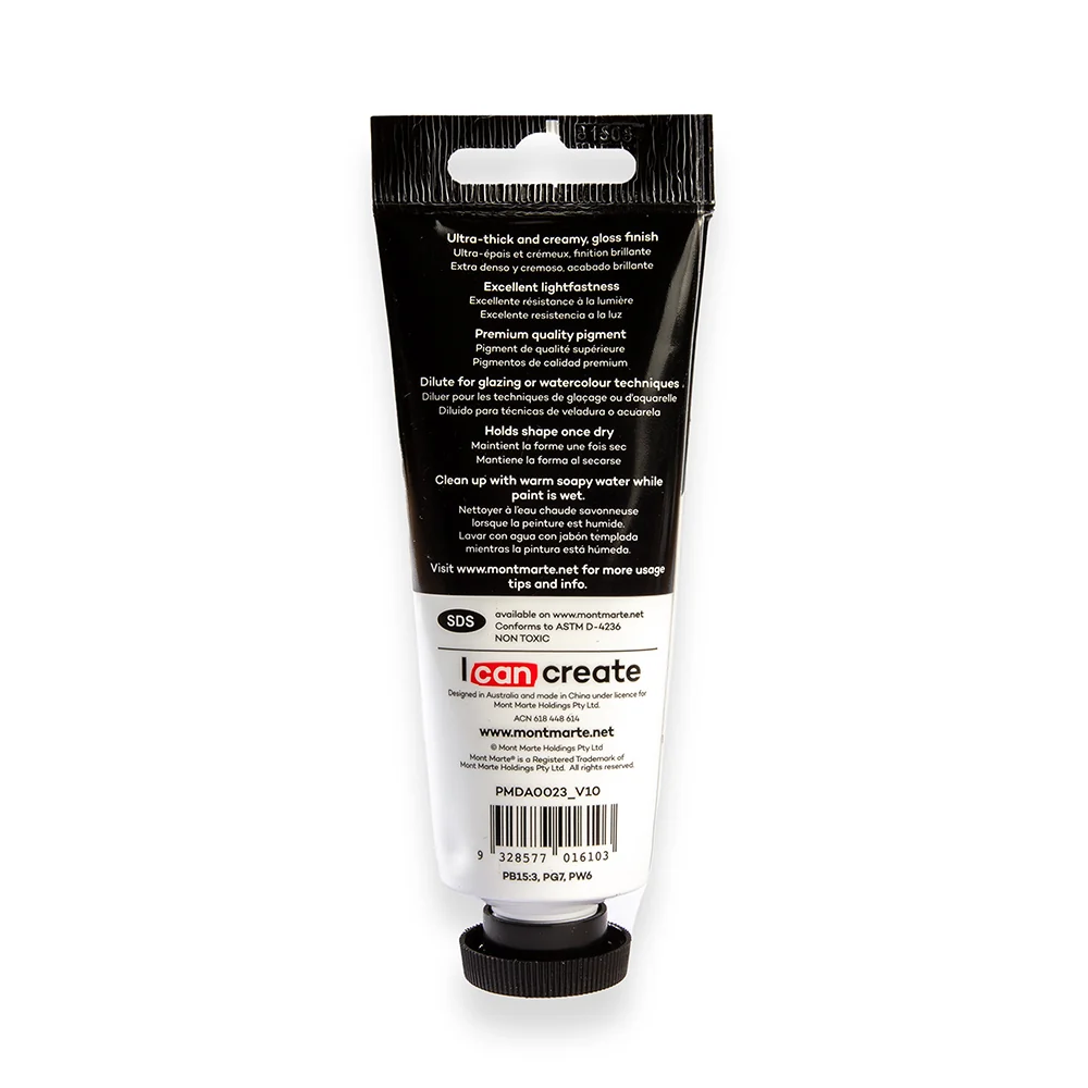 Dimension Acrylic Premium 75ml (2.5 US fl.oz) Tube - Monastral Cerulean - Image 3