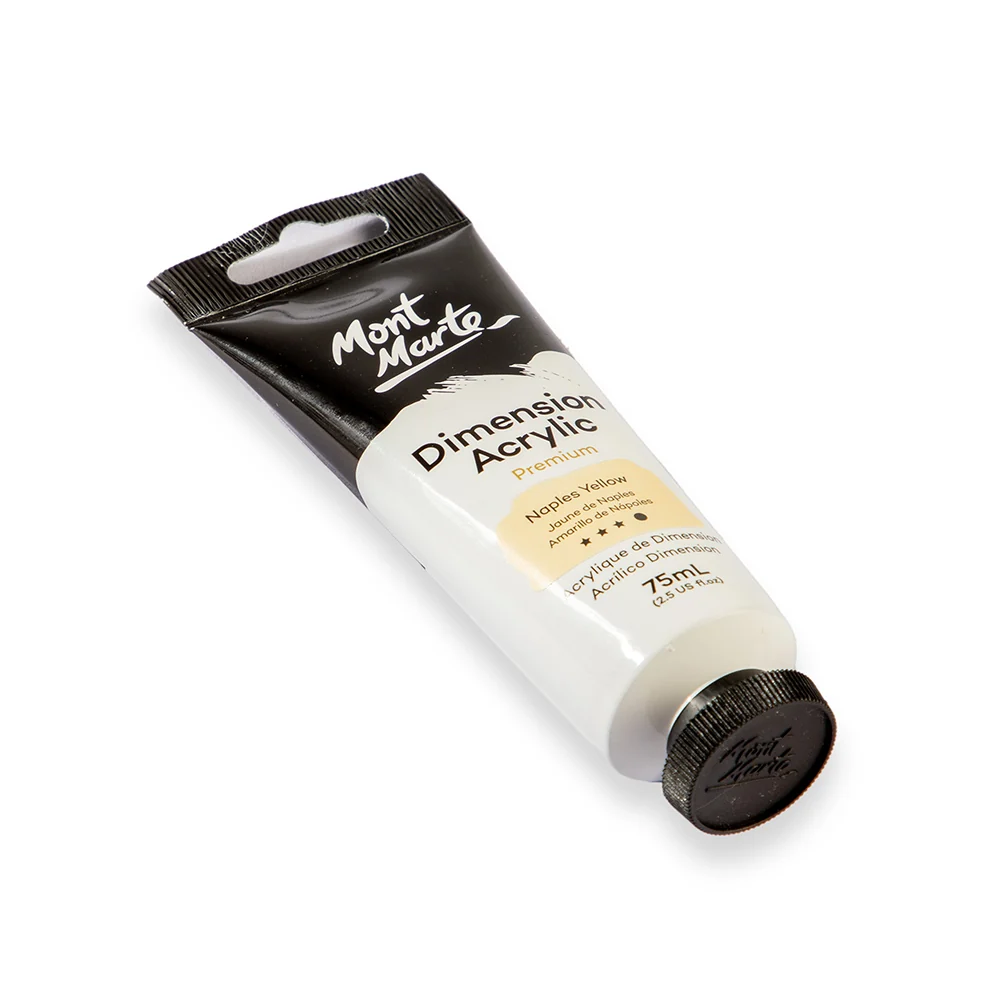 Dimension Acrylic Premium 75ml (2.5 US fl.oz) Tube - Naples Yellow - Image 3