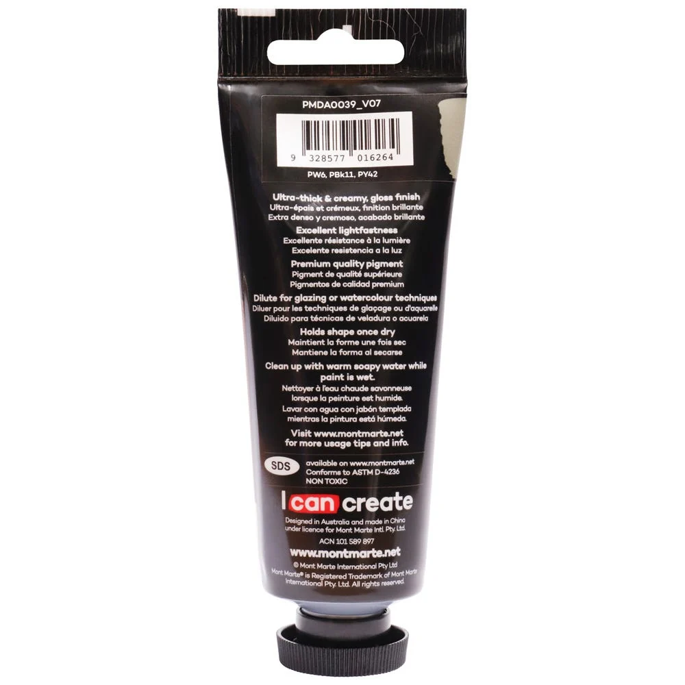 Dimension Acrylic Premium 75ml (2.5 US fl.oz) Tube - Neutral Grey - Image 3