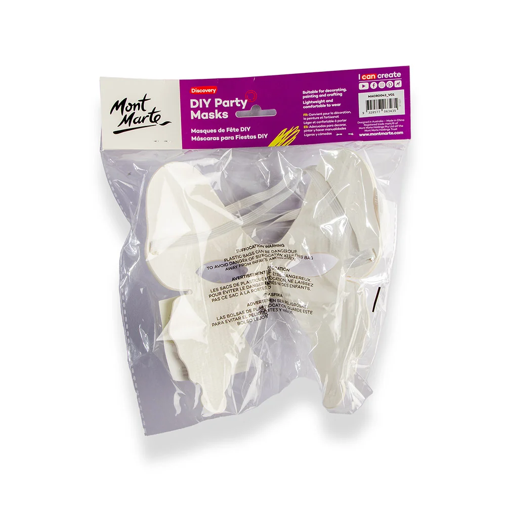 DIY Party Masks Discovery 4pc - Butterfly - Image 4
