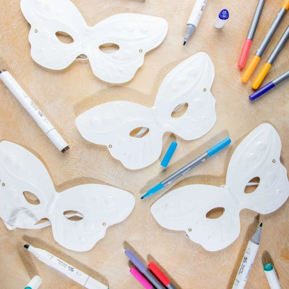 DIY Party Masks Discovery 4pc - Half Butterfly - Image 8