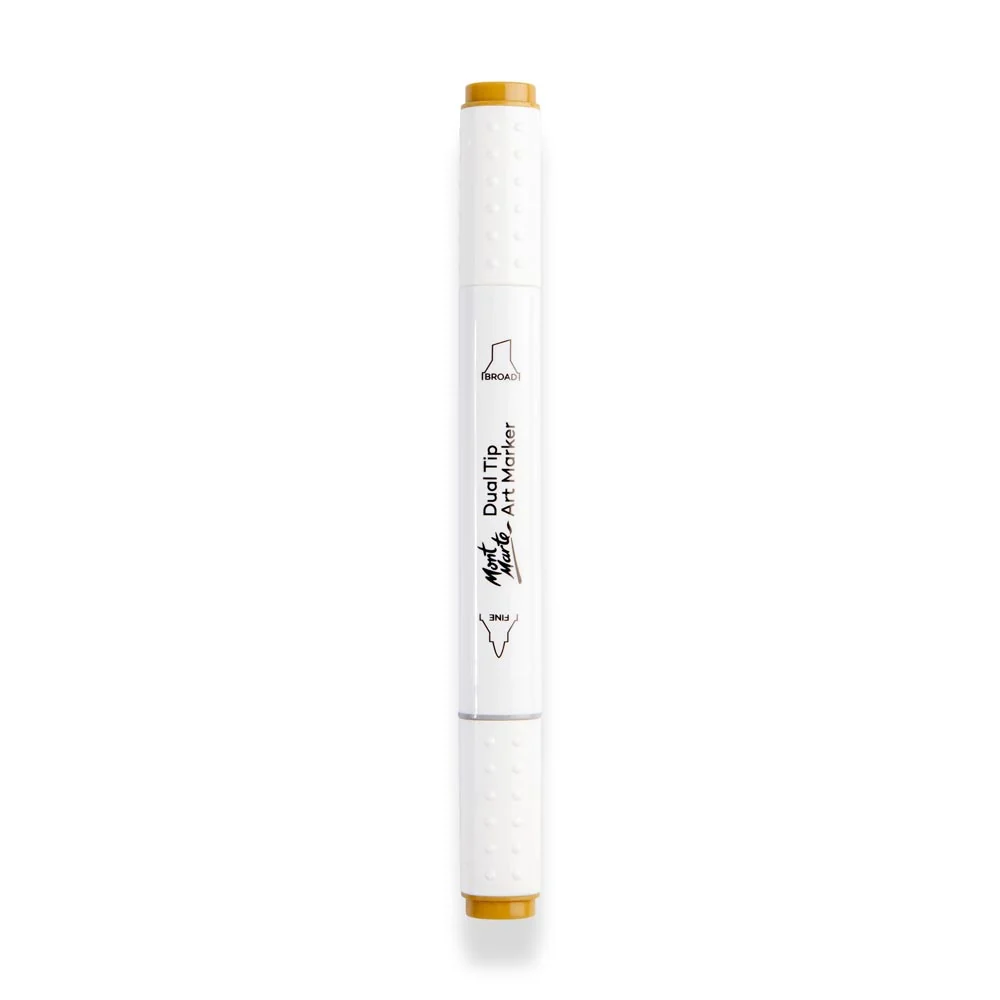 Dual Tip Art Marker Premium - Yellow Ochre E1 - Image 2