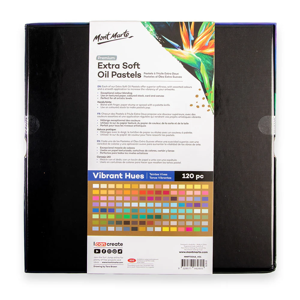 Extra Soft Oil Pastels Vibrant Hues Premium 120pc - Image 4