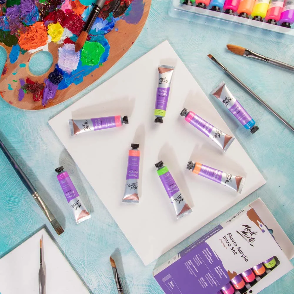 Fluoro Acrylic Paint Intro Set Premium 8pc x 18ml (0.6 US fl.oz) - Image 10