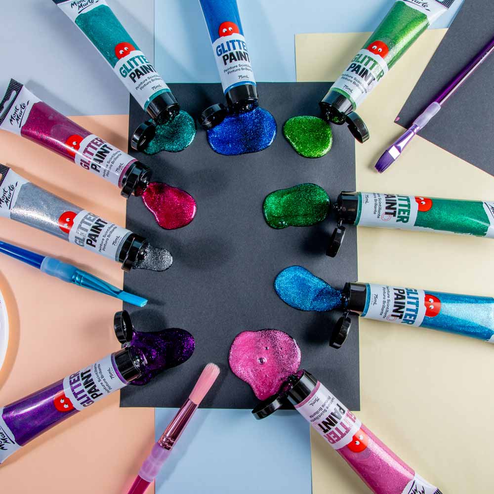 Glitter Paint 75ml (2.5 US fl.oz) - Turquoise - Image 8